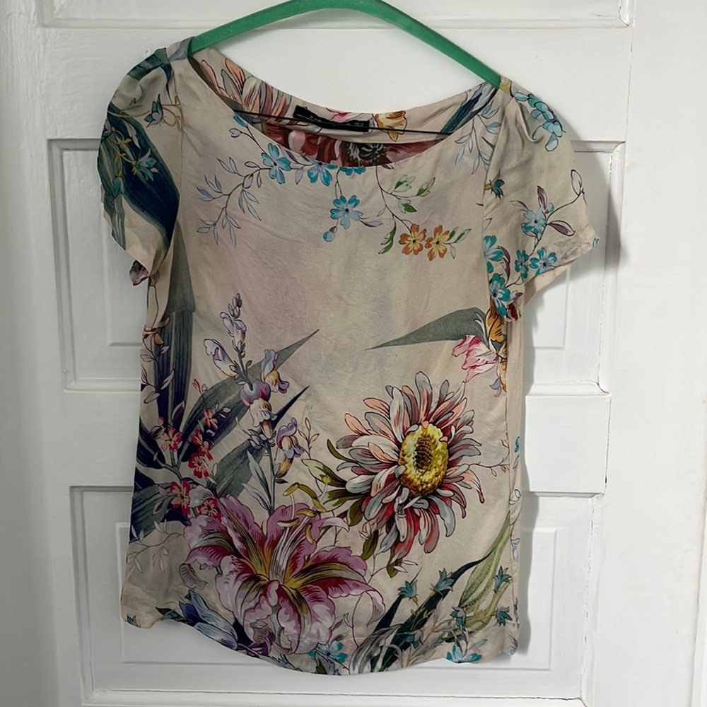 Zara silk shirt